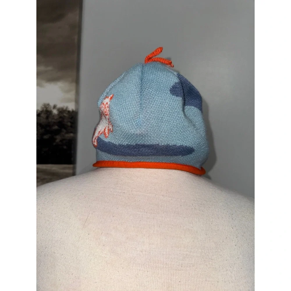 Patagonia Baby Reversible Beanie - Polar Bears Play Big Sky Blue baby size 12M